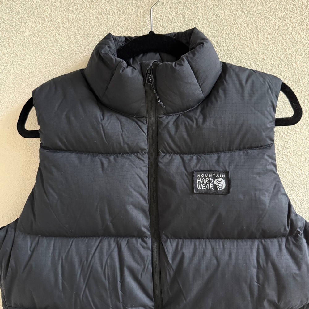 Mountain Hardwear Puffer Vest Womens L Black Excellent 650 Down Ripstop OL5125 - Picture 2 of 6